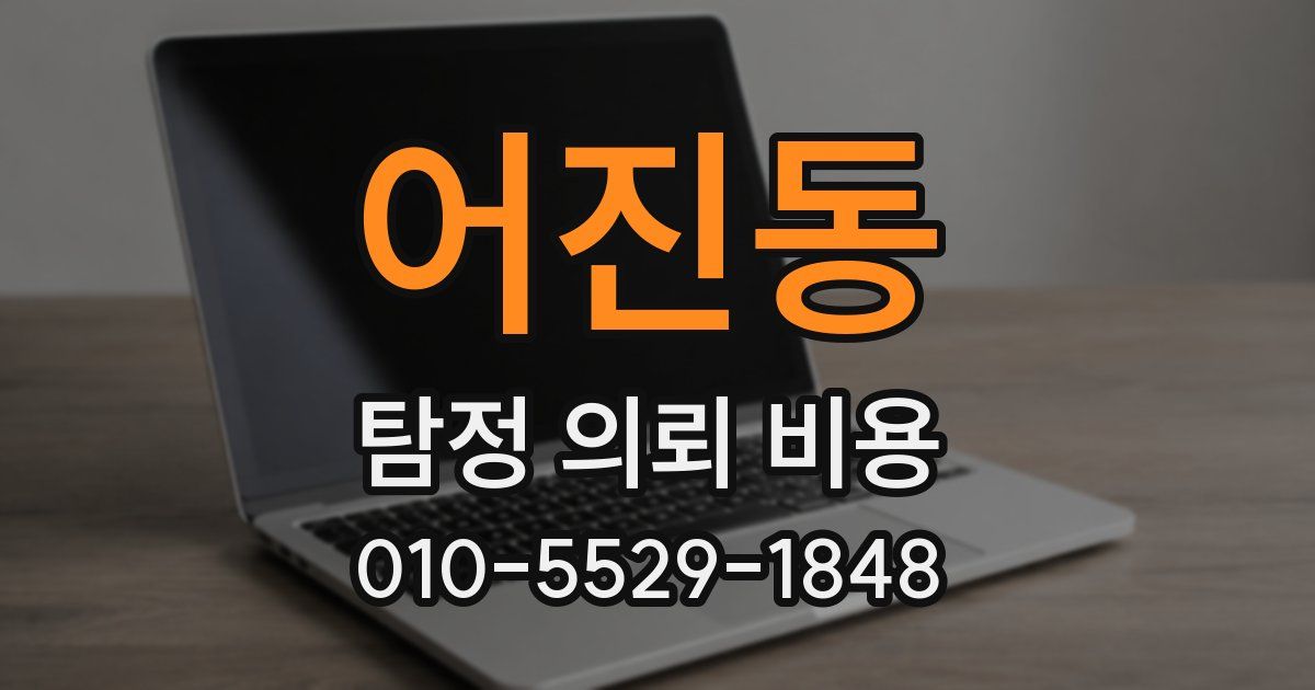 어진동 탐정 의뢰 비용