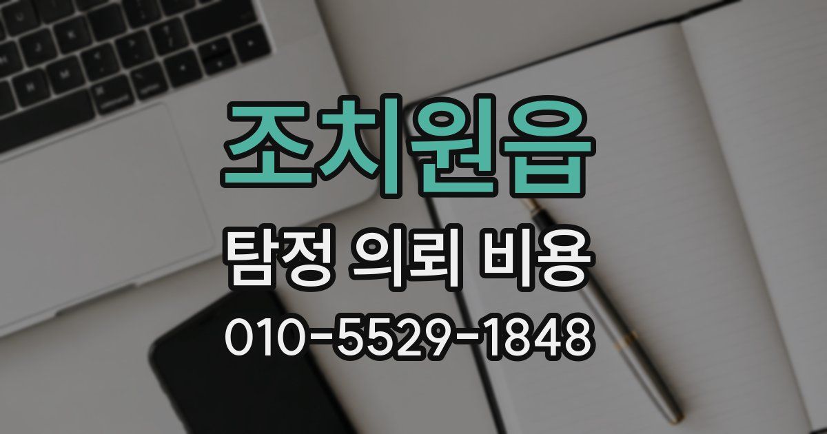 조치원읍 탐정 의뢰 비용