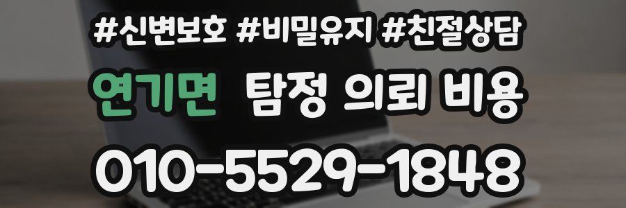 연기면 탐정 의뢰 비용