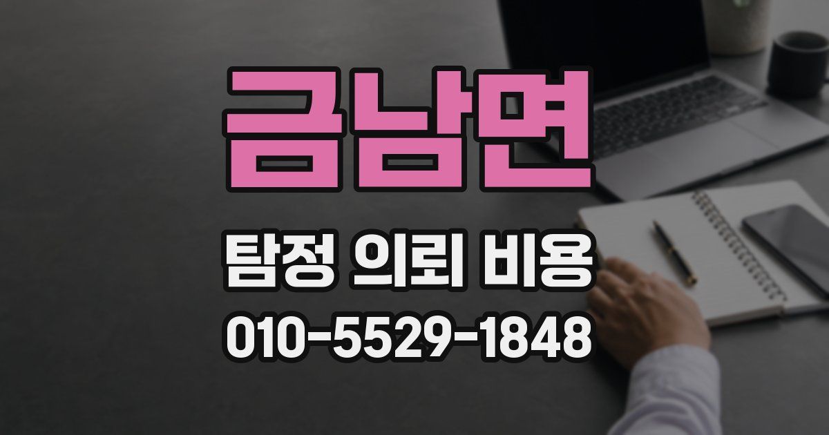 금남면 탐정 의뢰 비용