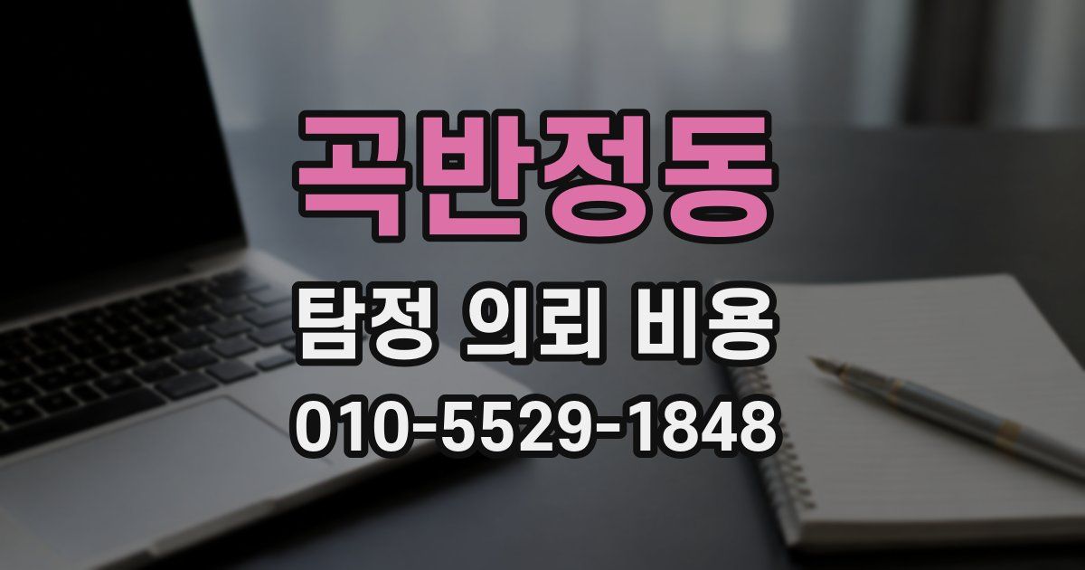 곡반정동 탐정 의뢰 비용