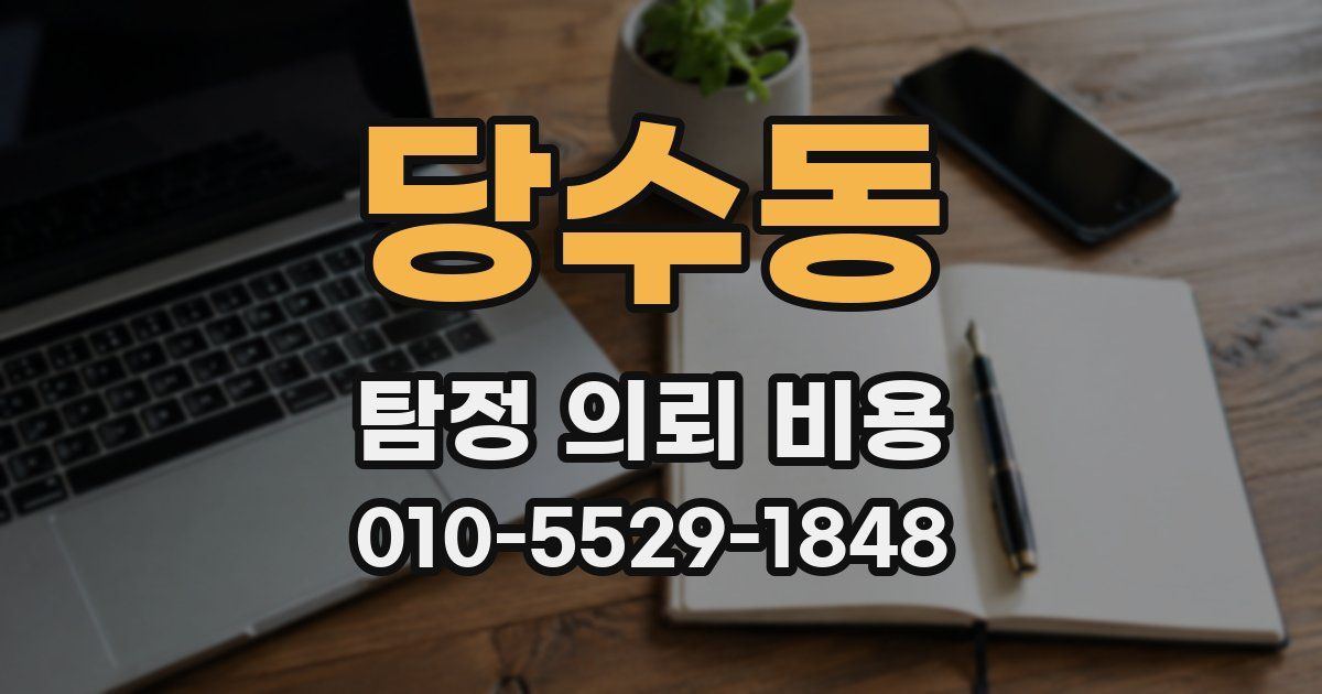 당수동 탐정 의뢰 비용