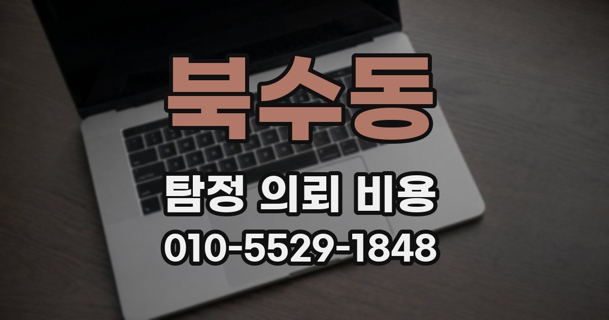 북수동 탐정 의뢰 비용