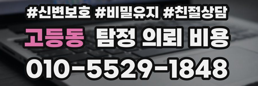 고등동 탐정 의뢰 비용