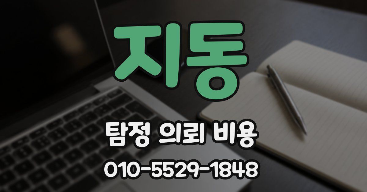 지동 탐정 의뢰 비용