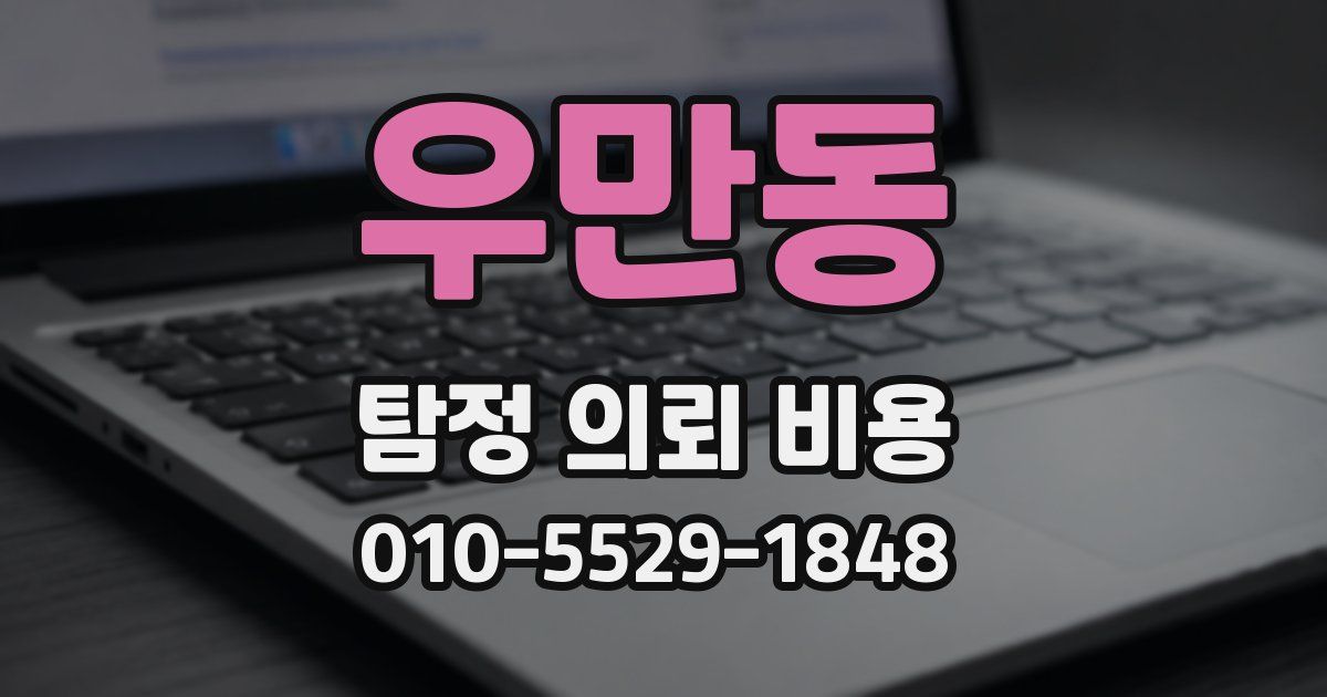 우만동 탐정 의뢰 비용