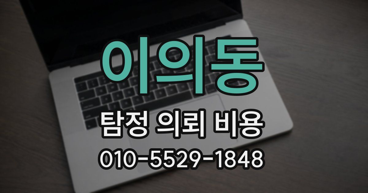 이의동 탐정 의뢰 비용