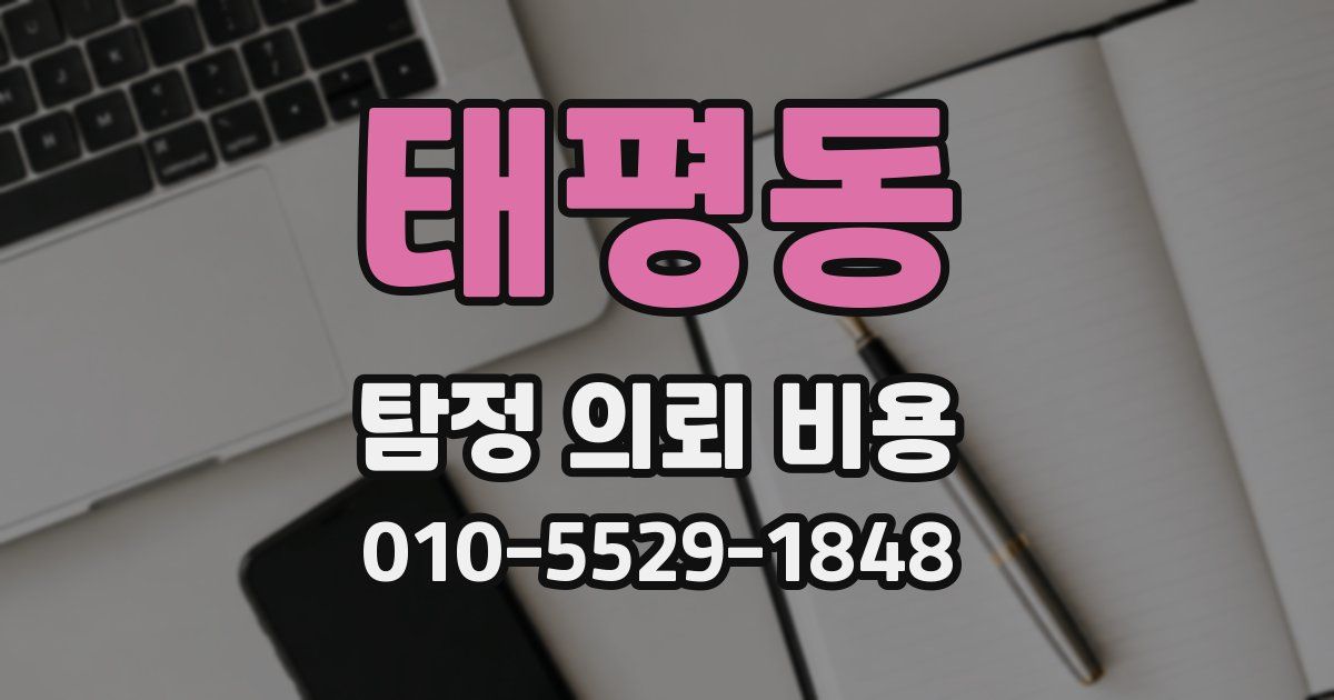 태평동 탐정 의뢰 비용