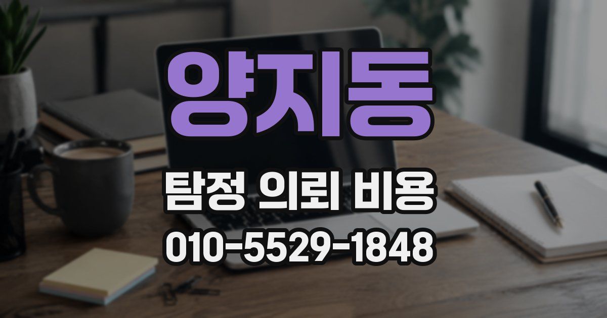 양지동 탐정 의뢰 비용
