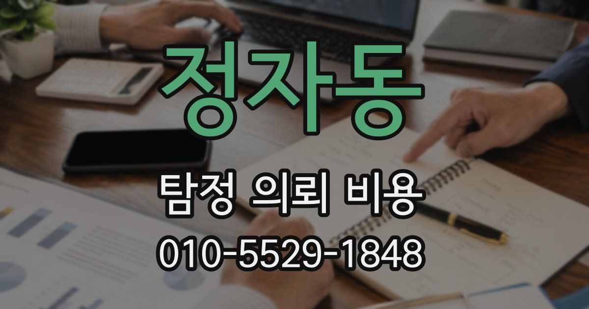 정자동 탐정 의뢰 비용