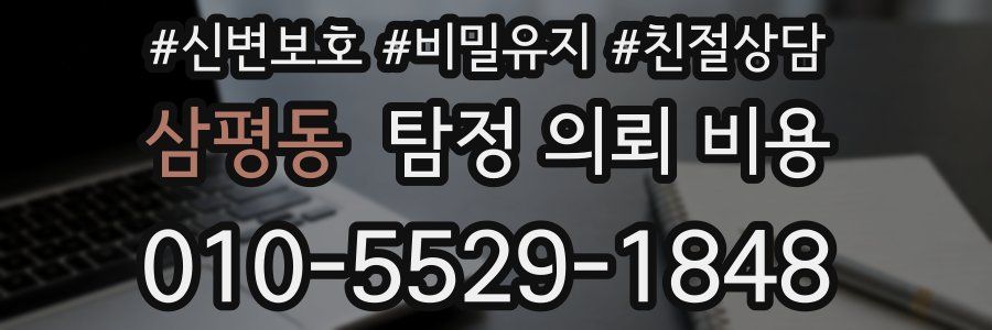 삼평동 탐정 의뢰 비용