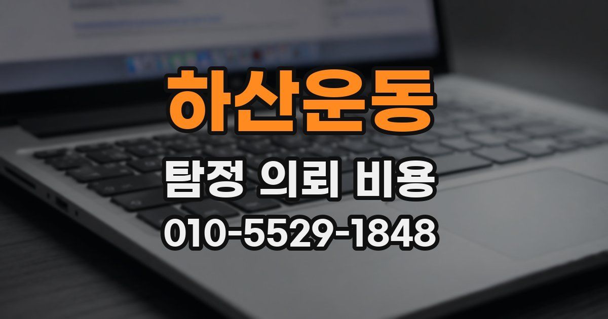 하산운동 탐정 의뢰 비용