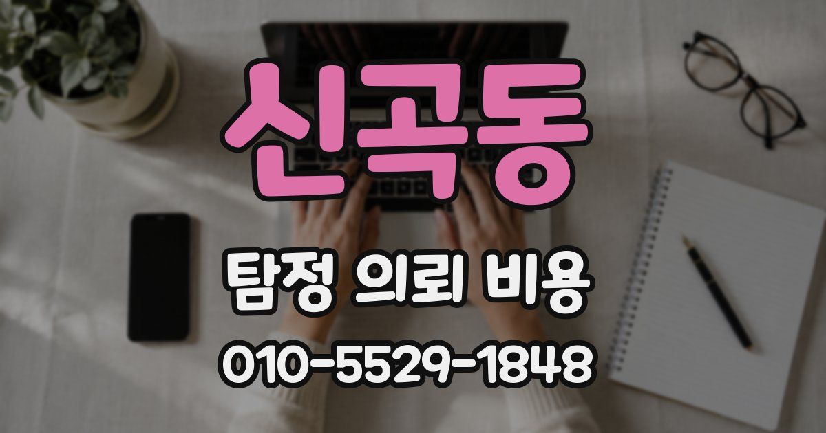 신곡동 탐정 의뢰 비용