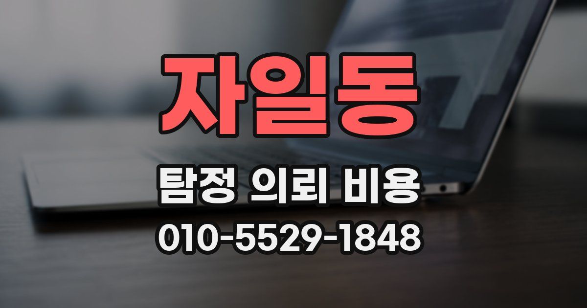 자일동 탐정 의뢰 비용