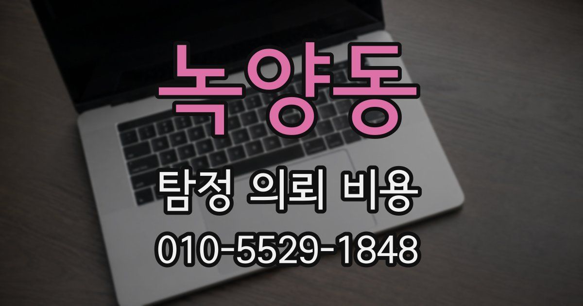 녹양동 탐정 의뢰 비용