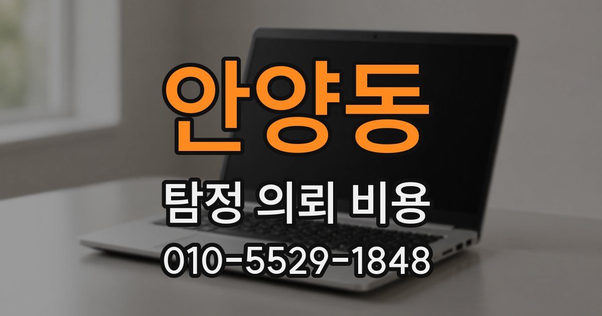 안양동 탐정 의뢰 비용