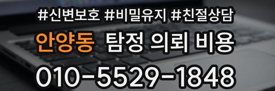 안양동 탐정 의뢰 비용