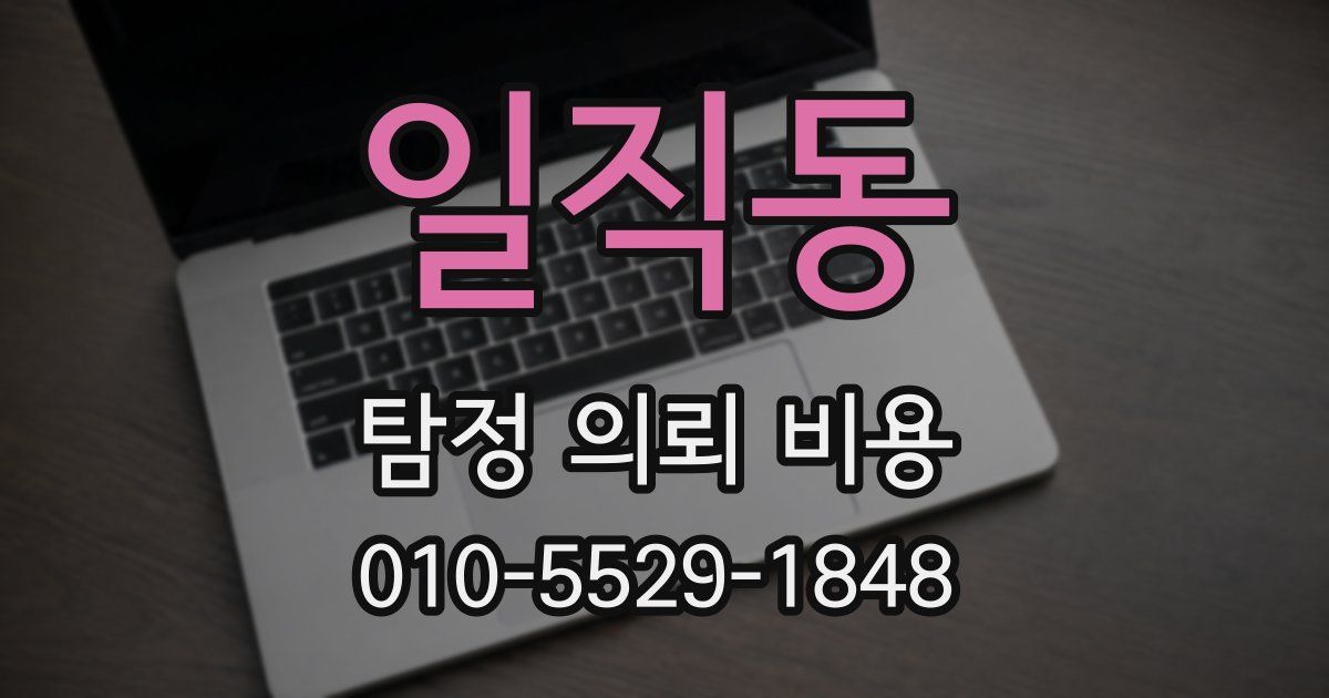 일직동 탐정 의뢰 비용