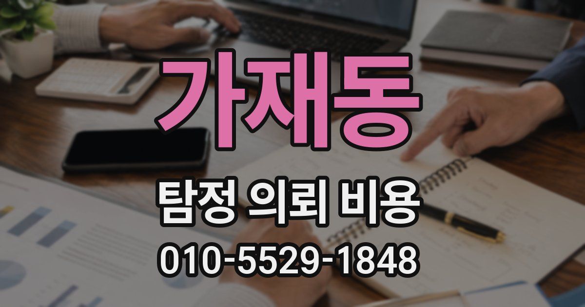가재동 탐정 의뢰 비용