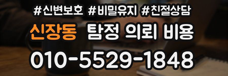 신장동 탐정 의뢰 비용