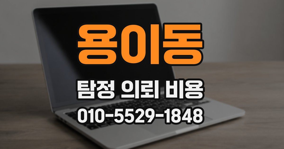 용이동 탐정 의뢰 비용