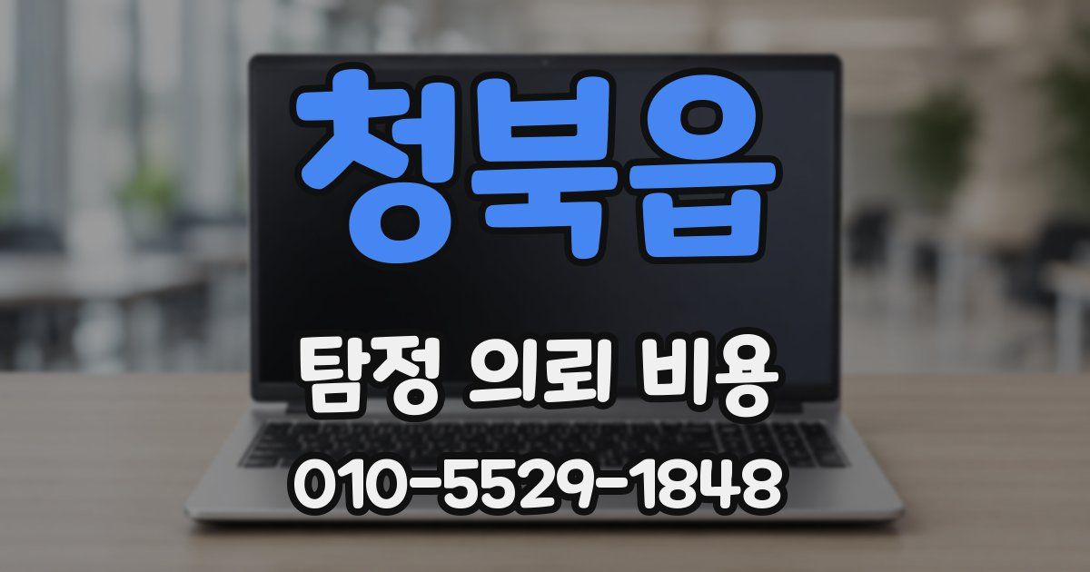 청북읍 탐정 의뢰 비용