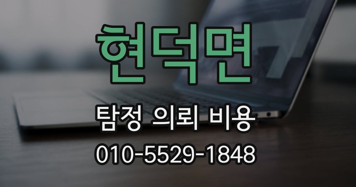 현덕면 탐정 의뢰 비용