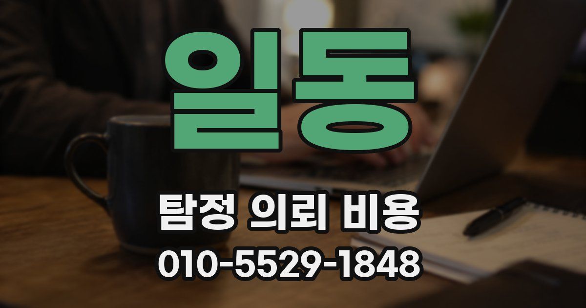 일동 탐정 의뢰 비용
