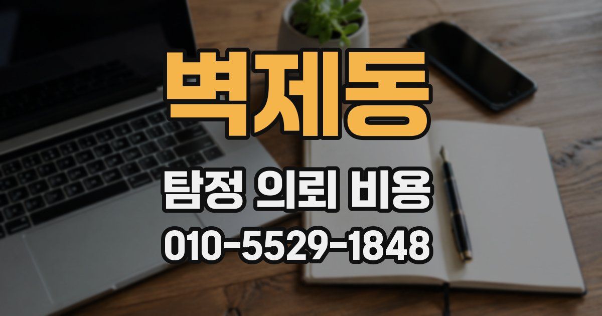 벽제동 탐정 의뢰 비용