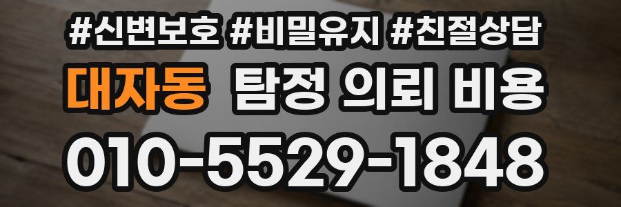 대자동 탐정 의뢰 비용