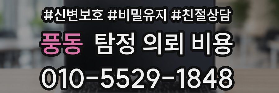 풍동 탐정 의뢰 비용