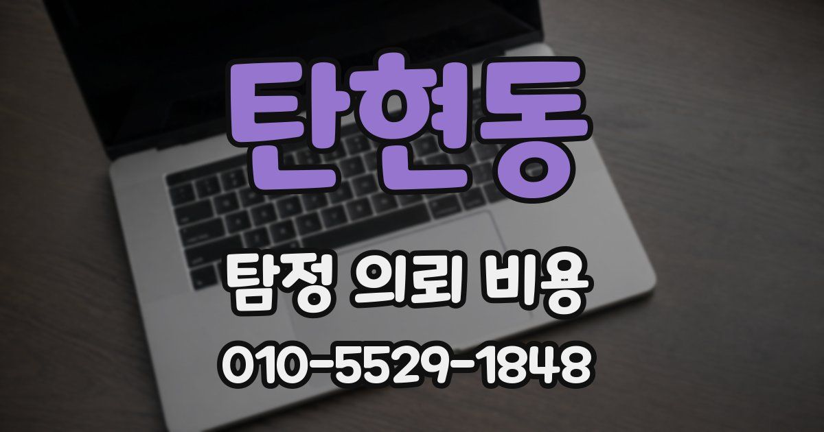 탄현동 탐정 의뢰 비용