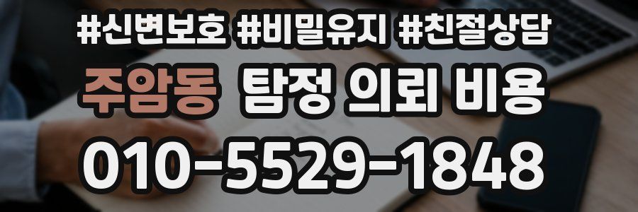 주암동 탐정 의뢰 비용