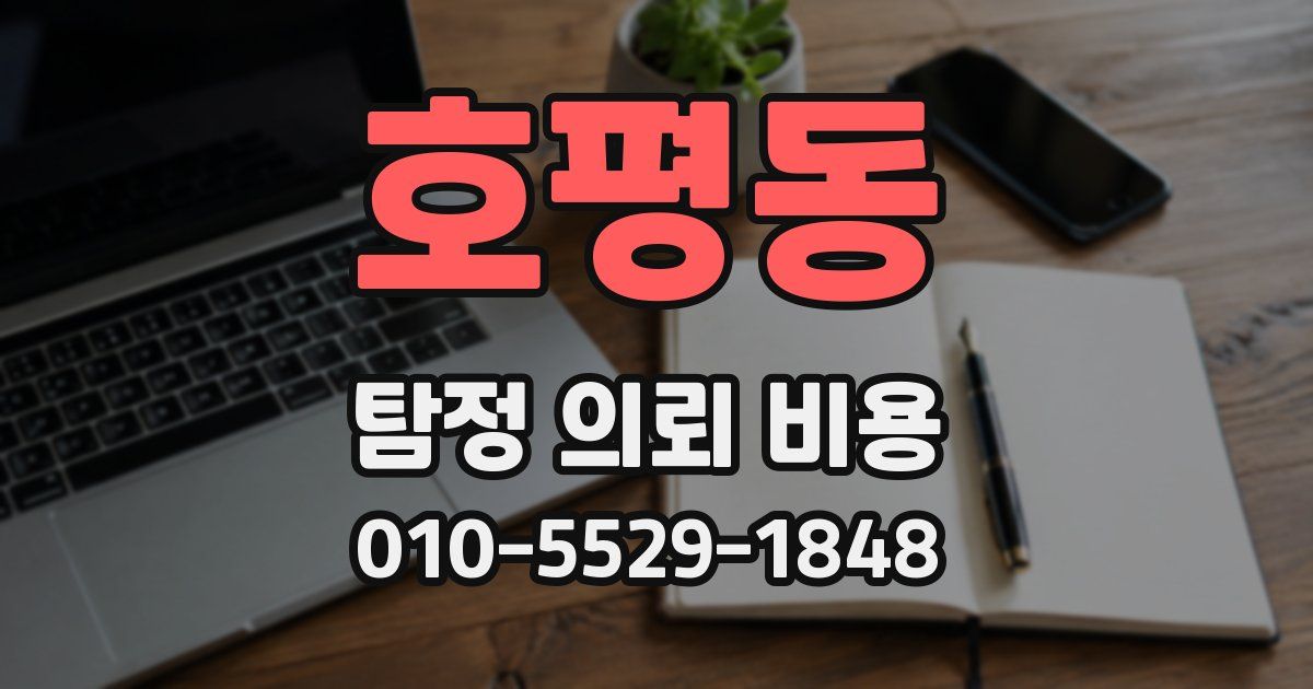 호평동 탐정 의뢰 비용
