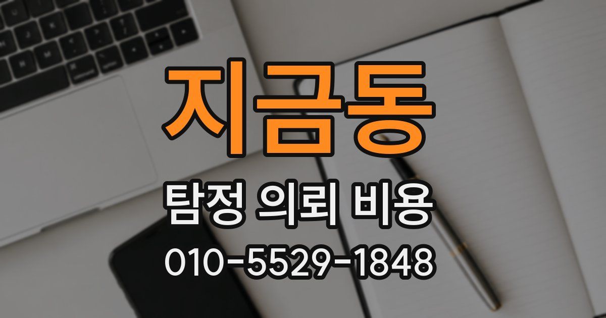 지금동 탐정 의뢰 비용
