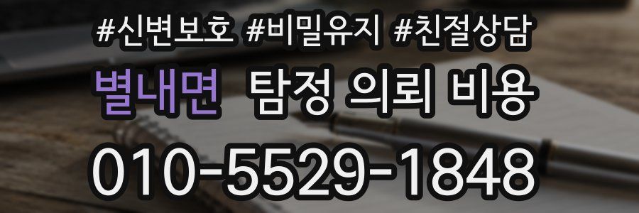 별내면 탐정 의뢰 비용