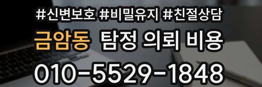 금암동 탐정 의뢰 비용