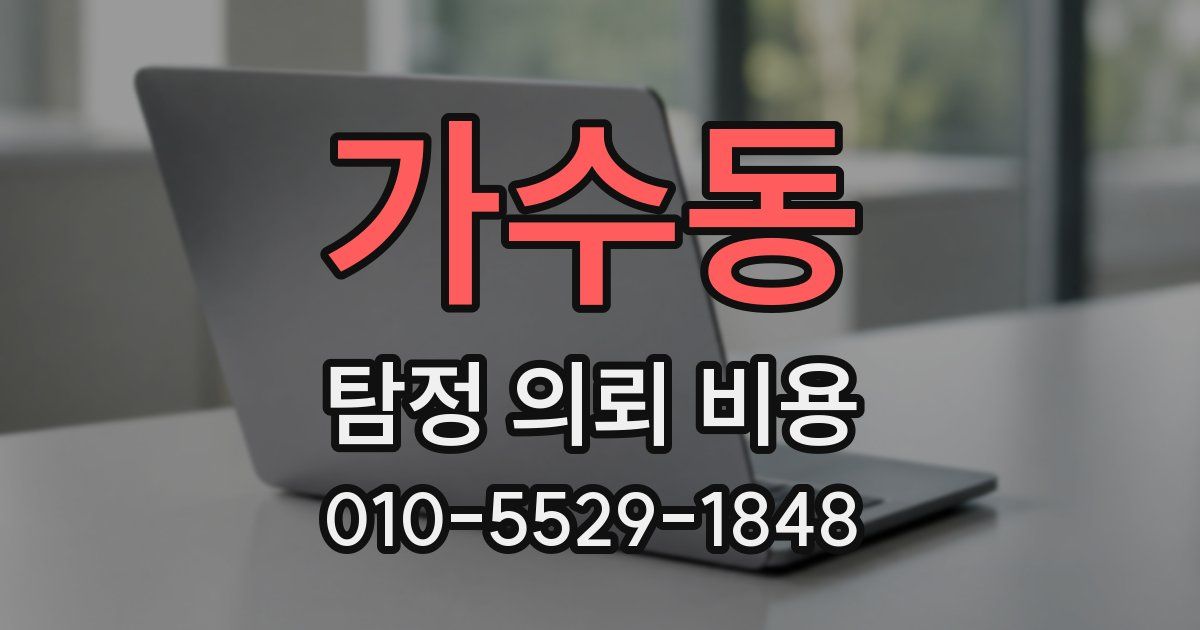 가수동 탐정 의뢰 비용