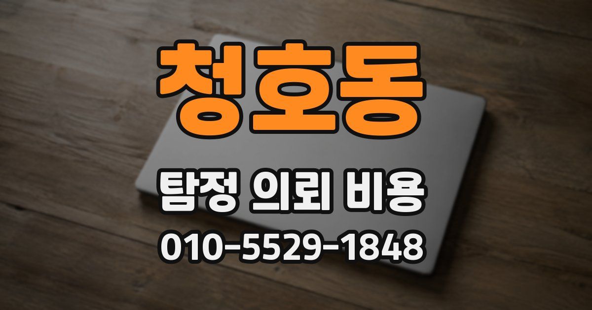 청호동 탐정 의뢰 비용