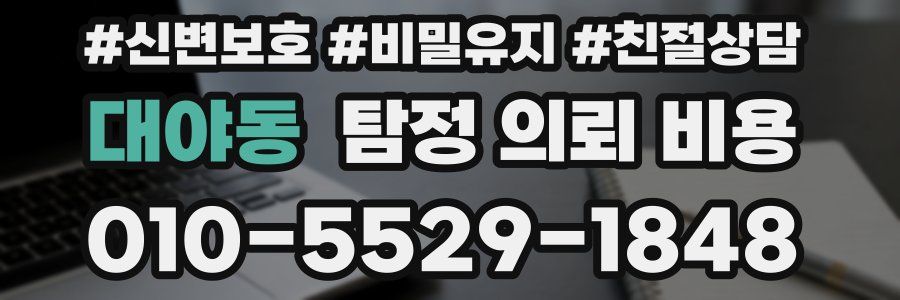 대야동 탐정 의뢰 비용