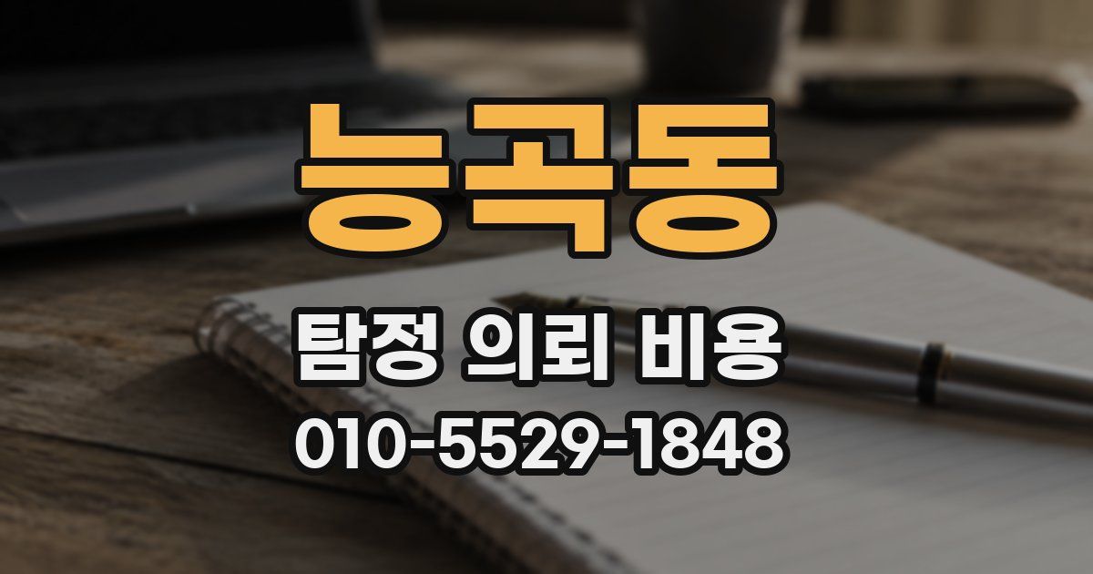 능곡동 탐정 의뢰 비용