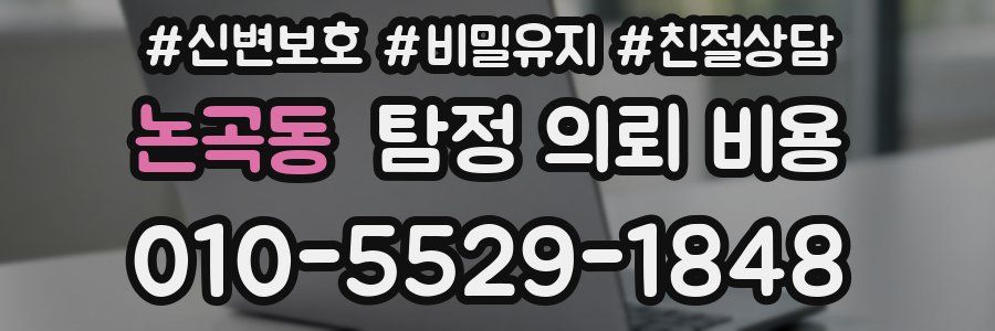 논곡동 탐정 의뢰 비용