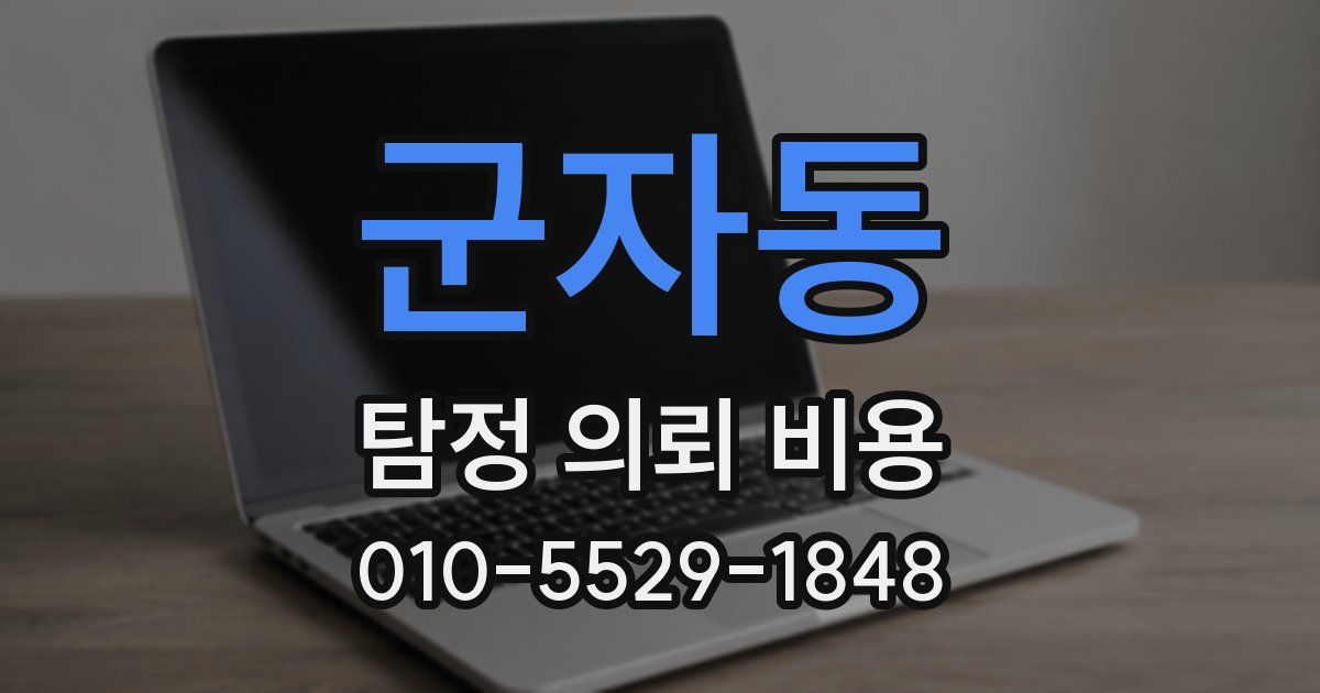 군자동 탐정 의뢰 비용