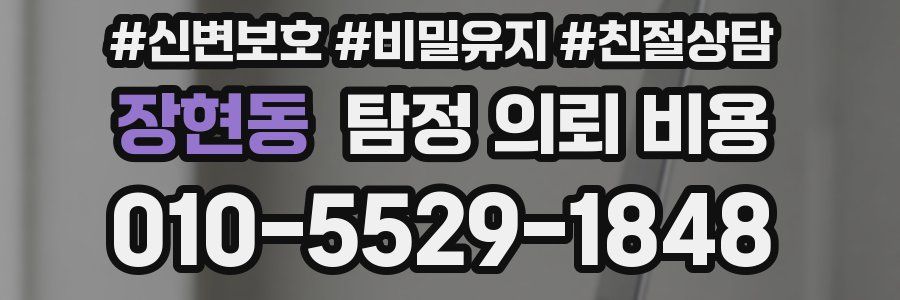 장현동 탐정 의뢰 비용