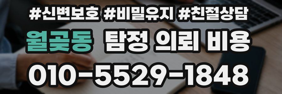 월곶동 탐정 의뢰 비용