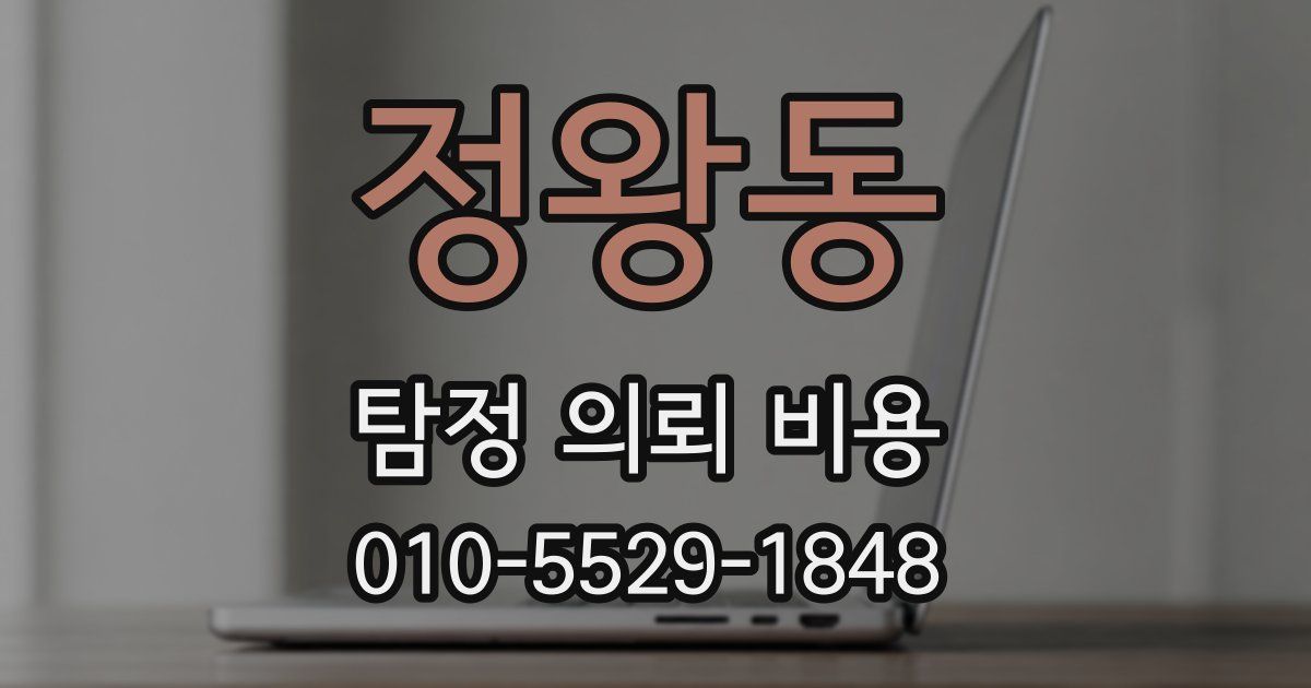 정왕동 탐정 의뢰 비용