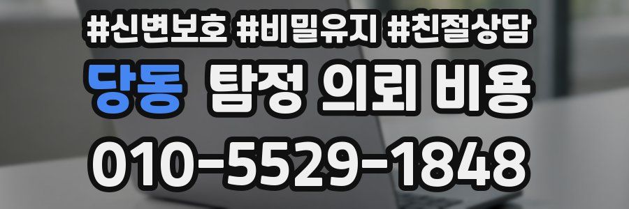 당동 탐정 의뢰 비용