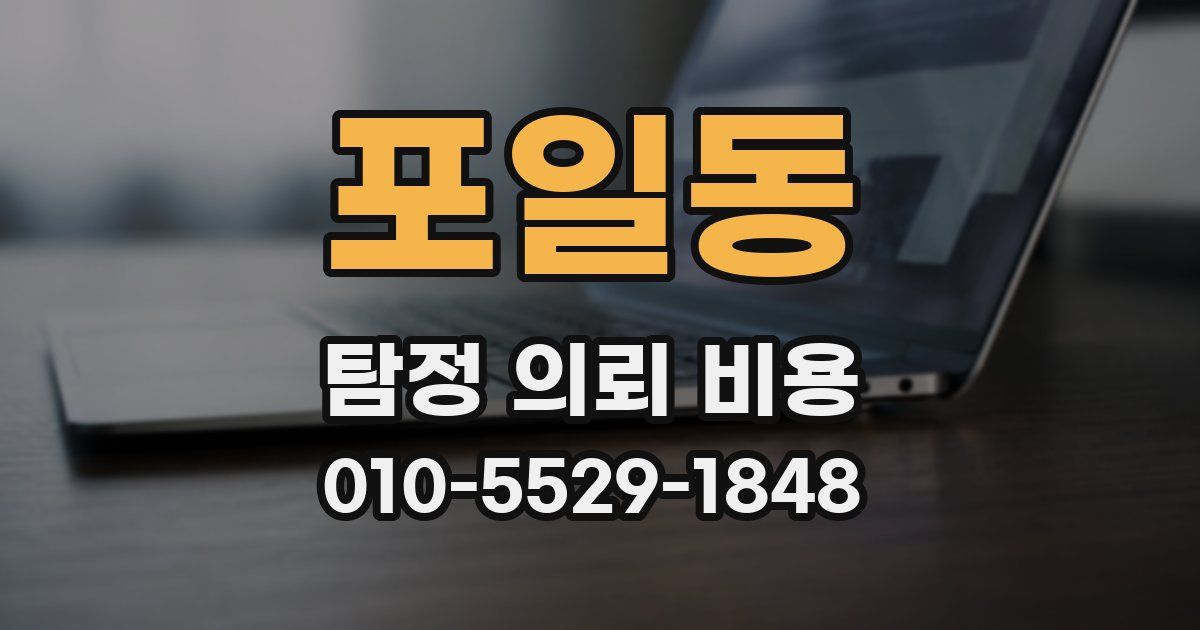 포일동 탐정 의뢰 비용