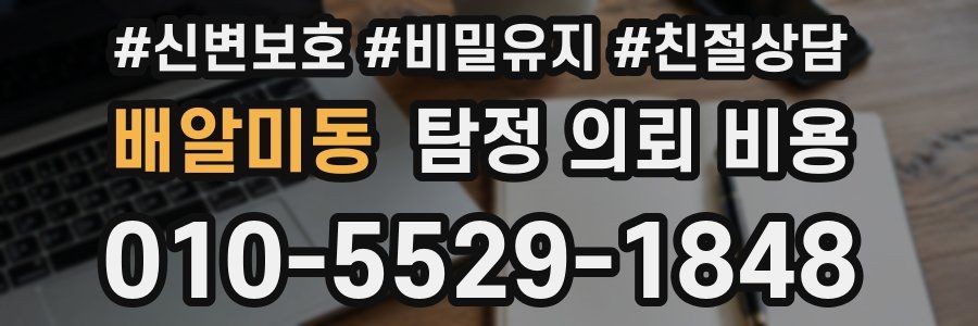 배알미동 탐정 의뢰 비용