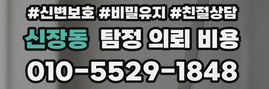 신장동 탐정 의뢰 비용